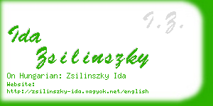 ida zsilinszky business card